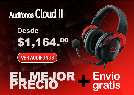 Audífonos Kingston HyperX Cloud II con 15% de descuento